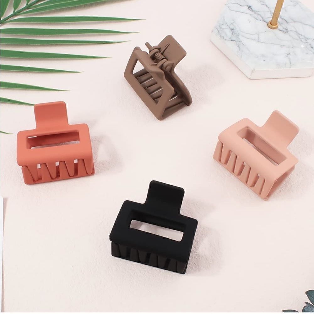 New neutral matte hair clips set of 4